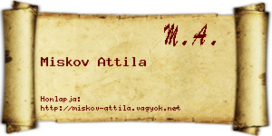 Miskov Attila névjegykártya