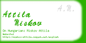 attila miskov business card